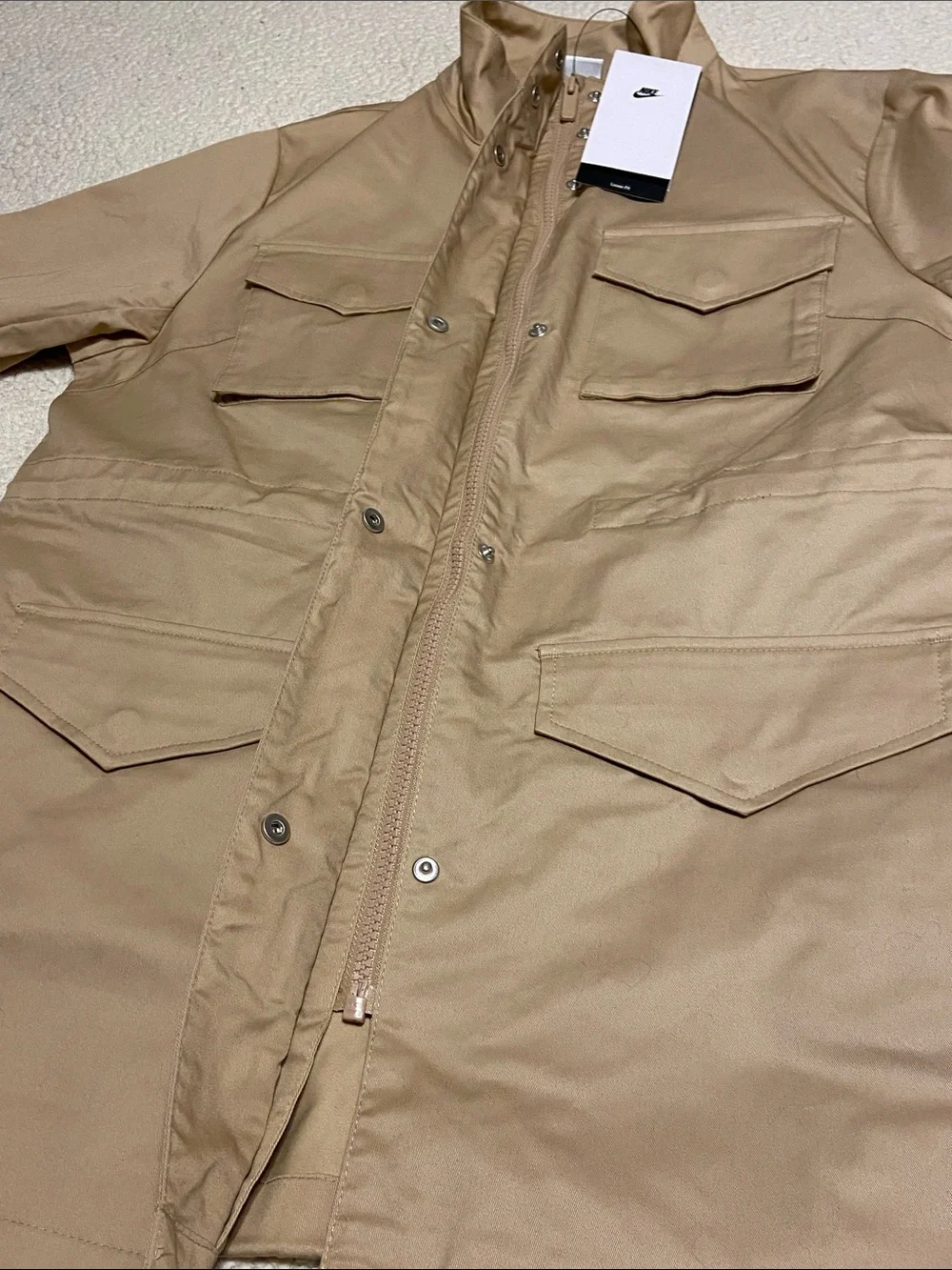 Nike Women's Sportswear M65 Ess Tan Jacket Parka NWTS Size Medium - Picture 10 of 13